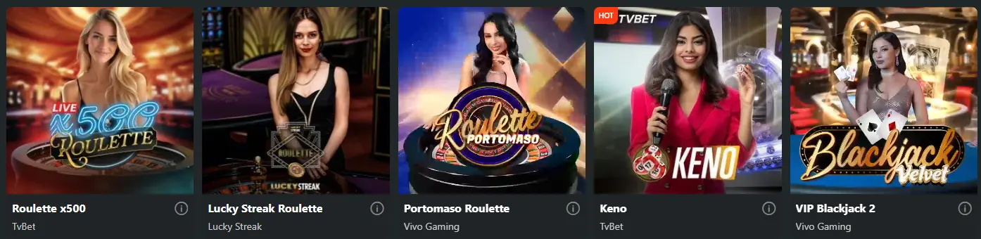 Spiele bei 1Bet